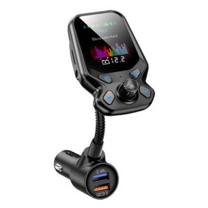 Modulator FM Techstar® T819 NEGRU , Quick Charge, AUX, Bluetooth, USB, Micro SD, Transmitator, Auto - Moto