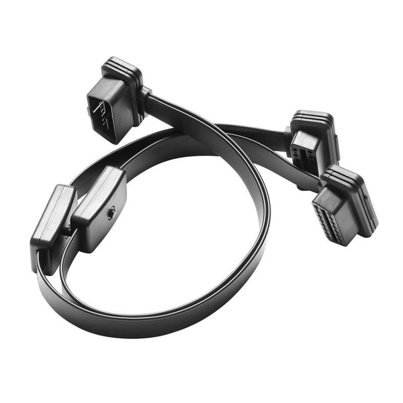Prelungitor Cablu Adaptor Techstar®, 2 in 1 la OBD2 16 Pin, 50cm, Buton ON/OFF individual, Testere diagnoza si reparatii auto – ofertă, preț și specificații