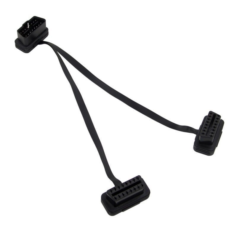 Prelungitor Cablu Techstar®, Adaptor Auto 2 in 1 la OBD2 16 Pin, 30cm, Testere diagnoza si reparatii auto - imagine 10