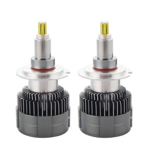 Set 2 LED-uri Auto Techstar® 360, H7, 45w, 6000 Lumeni, 6500K, AUTO, 12-24 Volti, CSP, Canbus, Miez Cupru, Radiator Aluminiu, Lumini LED auto