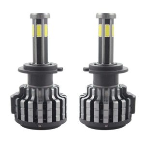 Set 2 LED-uri Auto Techstar® F6, H7, 45w, 5000 Lumeni, 6500K, AUTO, 12-24 Volti, COB, Canbus, Lumini LED auto