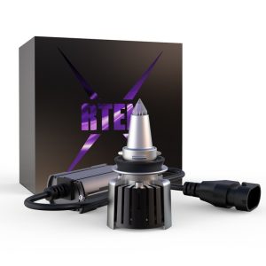 Set 2 LED-uri Auto Techstar® R10, H11, 45w, 5000 Lumeni, 6500K, AUTO, 12-24 Volti, CSP, Canbus, Radiator Aluminiu, Fascicul 360°, Lumini LED auto