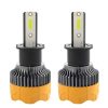 Set 2 LED-uri Auto Techstar® A8, H3, 40w, 4000 Lumeni, 6500K, AUTO, 12-24 Volti, COB, Canbus, Radiator Aluminiu, Lumini LED auto – ofertă, preț și specificații
