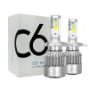 Set 2 LED-uri Auto Techstar® C6, H4, 36w, 3800 Lumeni, 6500K, AUTO, 12-24 Volti, COB, Lumini LED auto – ofertă, preț și specificații