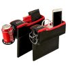 Set Cutie Organizatoare Scaun Auto din Piele, cusatura Rosie Depozitare Obiecte, Accesorii tuning auto - imagine 9