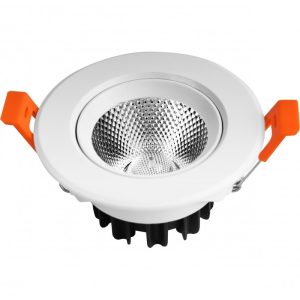 Spot LED Techstar® THD, Alb, Putere 5W, Culoare Lumina 3000K, CRI 80+, Gol 8.8cm x 5cm, Radiator Aluminiu, Iluminat interior