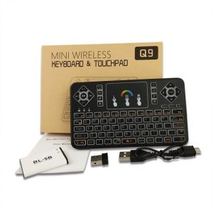 Tastatura Wireless Techstar® Q9 Iluminata RGB , QWERTY, Plug&Play, Tochpad, Tastatura, Mouse, Smart TV – ofertă, preț și specificații