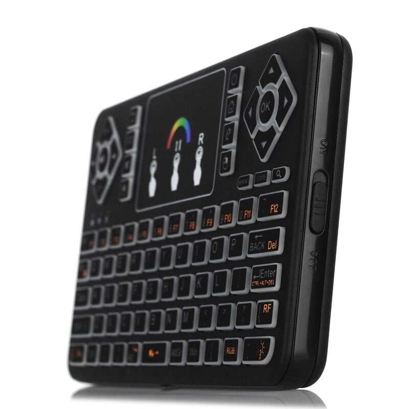 Tastatura Wireless Techstar® Q9 Iluminata RGB , QWERTY, Plug&Play, Tochpad, Tastatura, Mouse, Smart TV - imagine 10