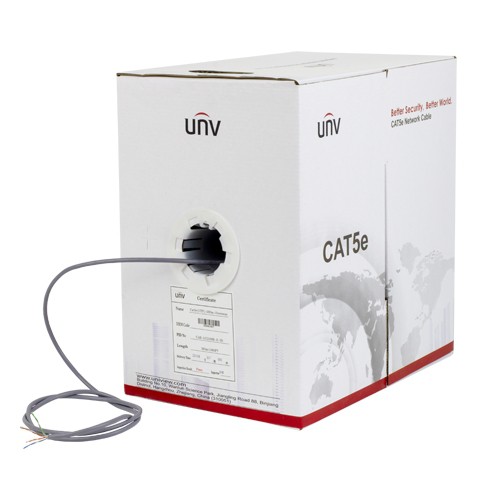 Cablu UTP cat5e 0.45mm, cupru integral, cutie 305 metri – UNV CAB-LC2100B-E-IN