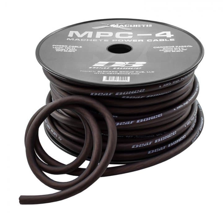 Cablu alimentare Deaf Bonce MPC-4 GA OFC, Metru Liniar / Rola 30m, 20mm2 (4 AWG), Negru