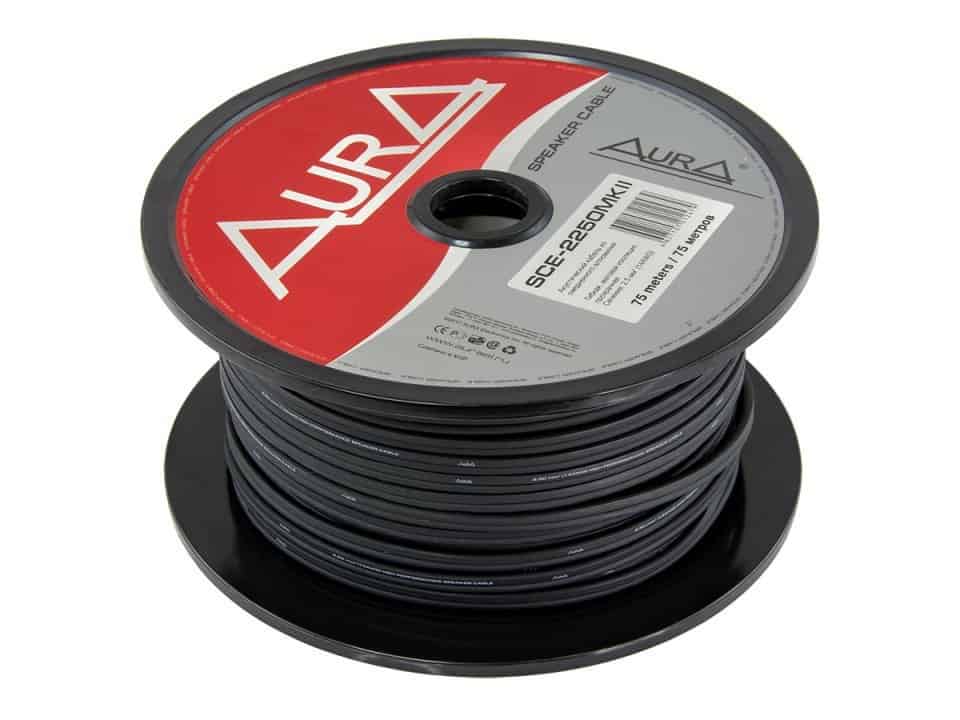 Cablu boxe Aura SCE 2250 MKII, Metru Liniar / Rola 75m, 2×2,5mm² (14AWG)
