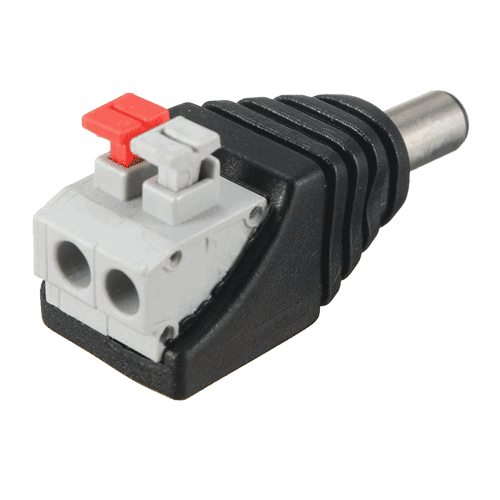 Conector de alimentare tata, 12V, cu terminal rapid