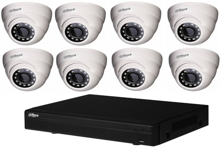 Kit 8 Camere Supraveghere interior Dahua HDCVI 2 MP, IR 20 m, 2.8 mm-unghi vizualizare