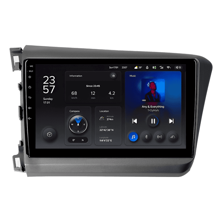 Navigatie Auto Teyes X1 WiFi Honda Civic 9 2011-2015 2+32GB 9″ IPS Quad-core 1.3Ghz, Android Bluetooth 5.1 DSP